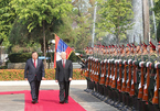 Lễ đón trọng thể Tổng bí thư, Chủ tịch nước tại thủ đô Vientiane