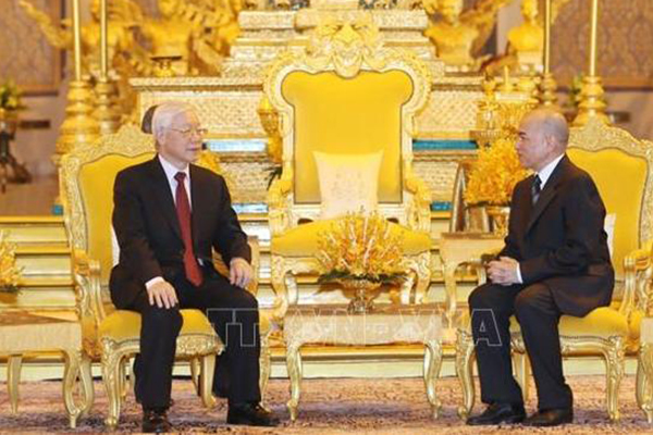 Tổng bí thư, Chủ tịch nước hội đàm với Quốc vương Campuchia