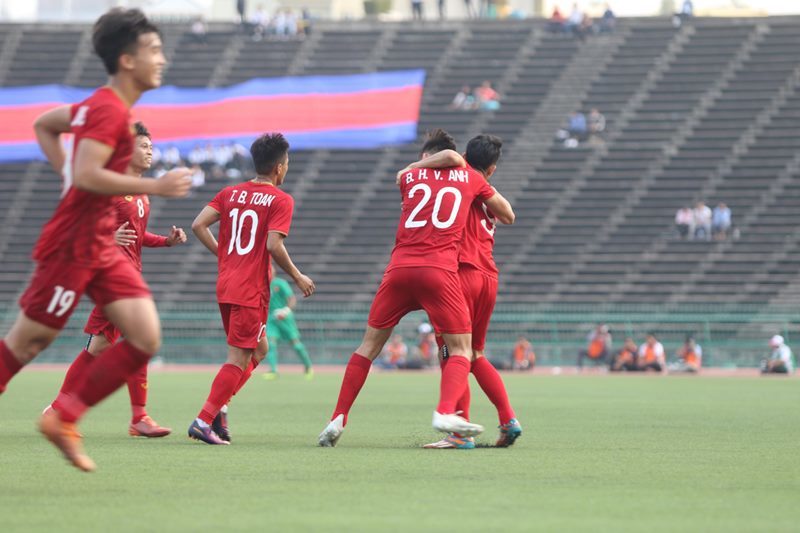 Video bàn thắng U22 Việt Nam 1-0 U22 Campuchia