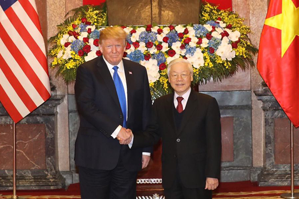 Tổng bí thư, Chủ tịch nước tiếp Tổng thống Donald Trump