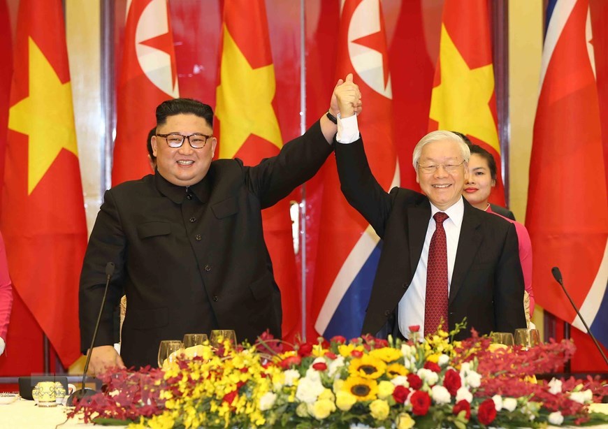 Tổng bí thư, Chủ tịch nước mở tiệc chiêu đãi Chủ tịch Kim Jong-un