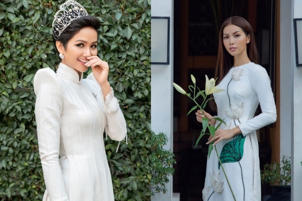 H'Hen Niê, Minh Tú khoe sắc tinh khôi trong tà áo dài trắng