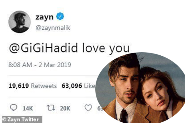 Mạng xã hội náo loạn vì Zayn Malik công khai vẫn còn yêu Gigi Hadid