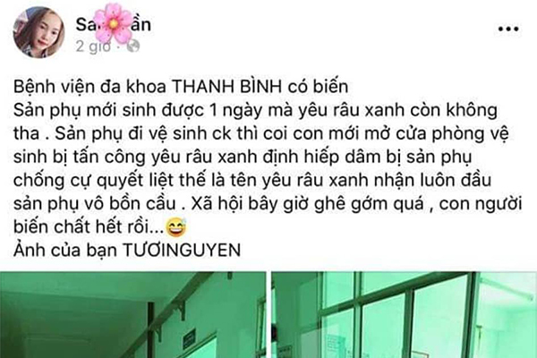 Sự thật thông tin sản phụ bị 'yêu râu xanh' tấn công trong nhà vệ sinh