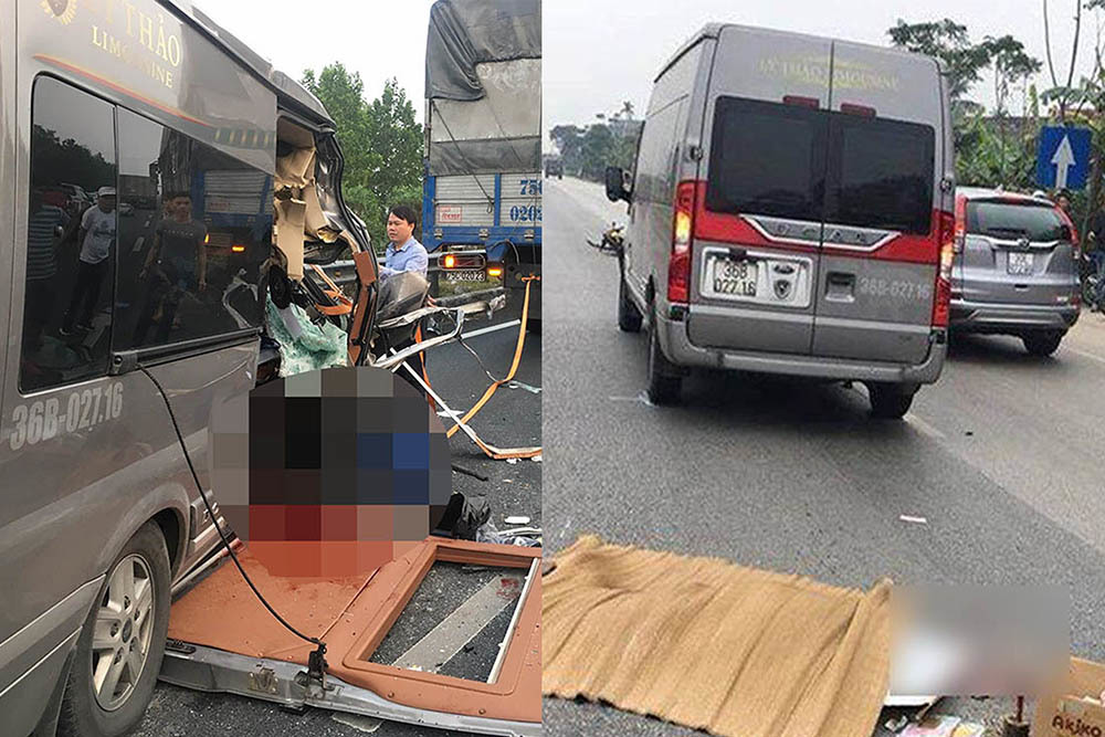 Tiết lộ khó tin về xe khách lao đuôi xe container khiến cán bộ công an tử vong