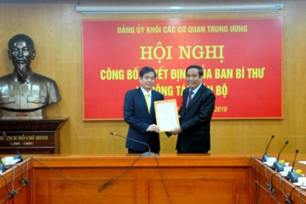 Ban Bí thư chỉ định Phó bí thư Đảng ủy Khối cơ quan TƯ