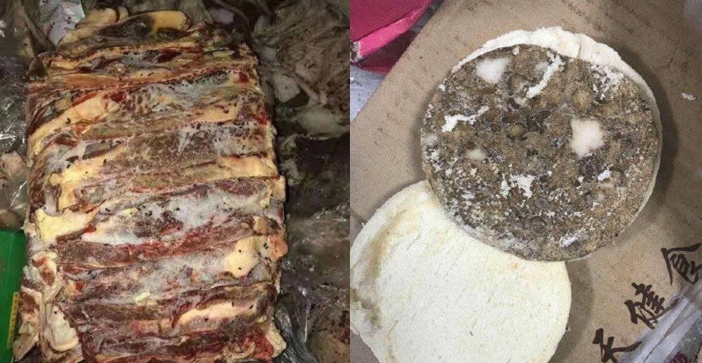 Con khó thở, cha mẹ phát hiện bếp trường đầy thịt mốc xanh