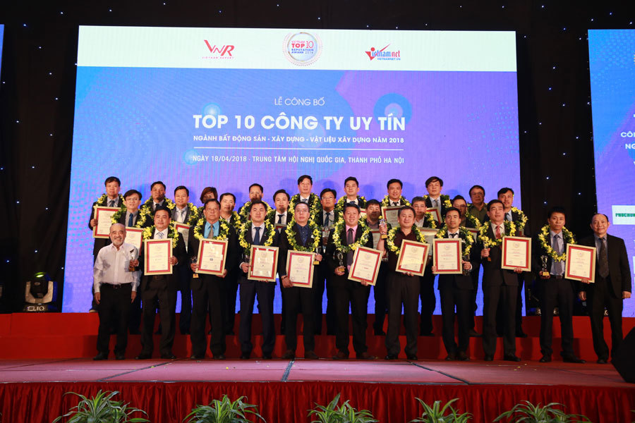 Công bố Top 10 Công ty uy tín ngành Xây dựng - Vật liệu xây dựng năm 2019