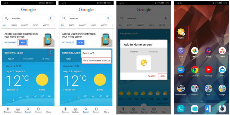 Cách tải ứng dụng thời tiết Google weather vào điện thoại