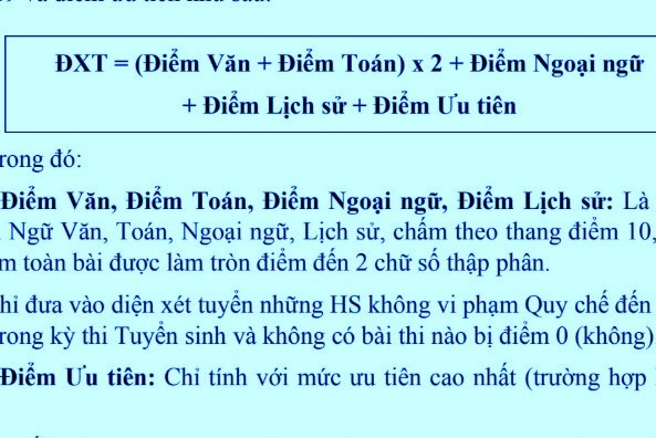Cách tính điểm xét tuyển vào lớp 10 THPT công lập ở Hà Nội năm 2019