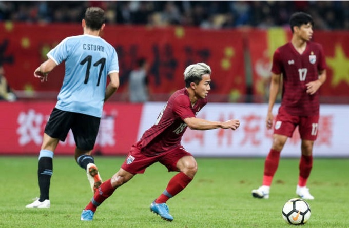 Thái Lan thua đậm Uruguay ở chung kết China Cup 2019