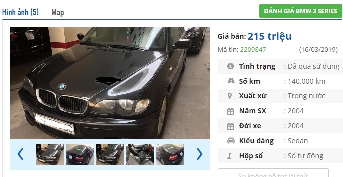 Loạt BMW cũ ‘sang chảnh’ giá chỉ 200 triệu tại Việt Nam