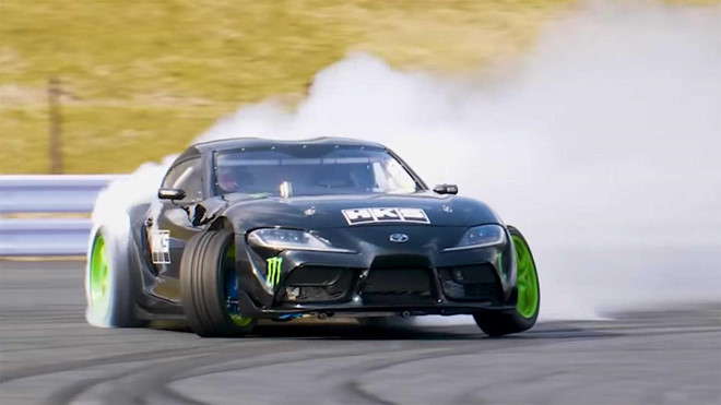 Toyota Supra 2020 bốc cháy khi thực hiện pha drift