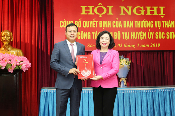 Ông Phạm Quang Thanh làm Phó Bí thư huyện Sóc Sơn