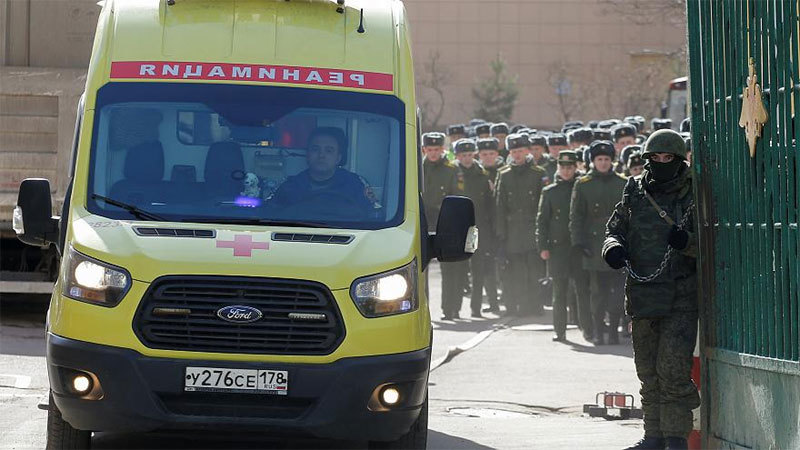 Hình ảnh vụ nổ tại học viện quân sự St. Petersburg
