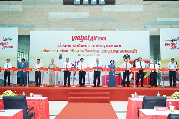 Vietjet khai trương 5 đường bay mới đi, đến Cần Thơ