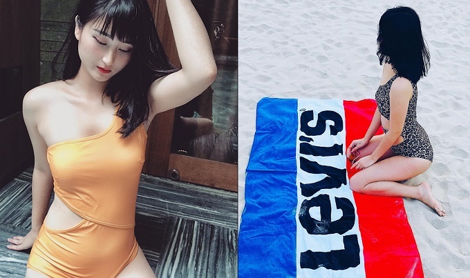 Bạn gái cầu thủ Huy Hùng khoe dáng gợi cảm ở bãi biển Đà Nẵng