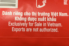 Sự thật hàng dành riêng cho Việt Nam, cấm được xuất khẩu