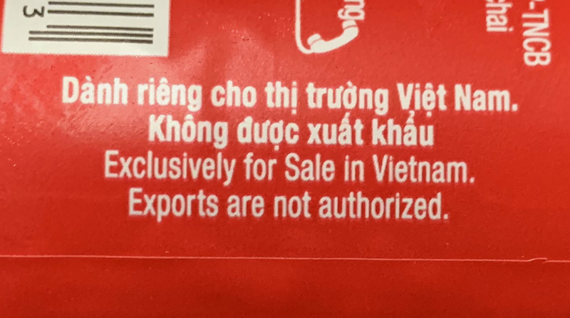 Sự thật hàng dành riêng cho Việt Nam, cấm được xuất khẩu