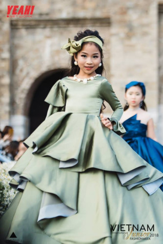 Children poised to model Vietnamese collection at Vie Fashion Week 2019