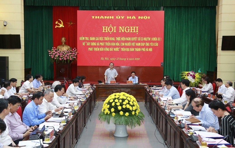 Ông Võ Văn Thưởng kiểm tra việc thực hiện Nghị quyết 33 tại Hà Nội