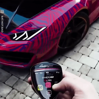 Siêu xe Lamborghini đổi màu như 'tắc kè hoa' bằng smartkey