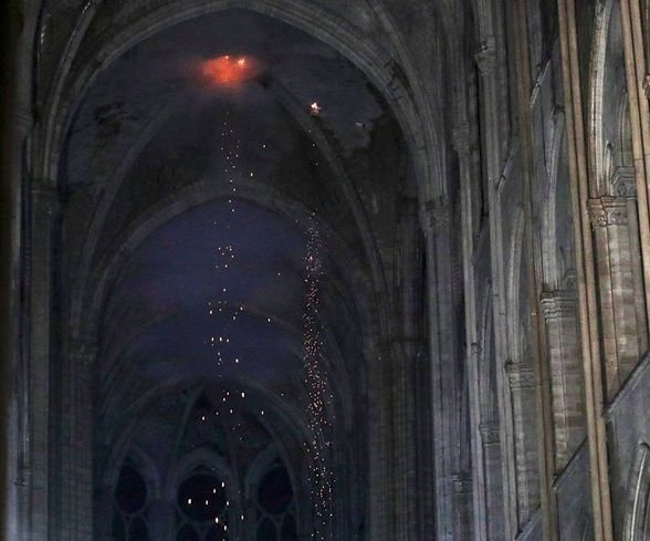 Hình ảnh bên trong Nhà thờ Đức Bà Paris sau hoả hoạn