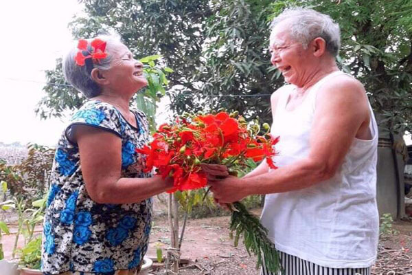 Cụ ông 73 tuổi hái hoa phượng tặng vợ và chuyện tình cảm động 40 năm