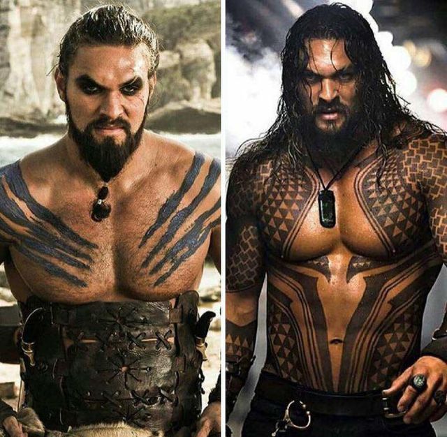 Jason Momoa khéo khoe hình xăm mới cho Aquaman 2