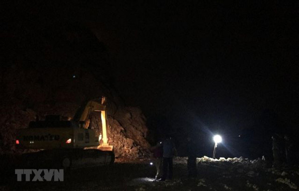 Quang Ninh stone miner died in a rockslide