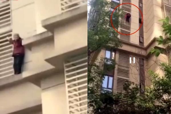 Bị nhốt trong nhà, bà lão 90 tuổi trèo tường xuống đất