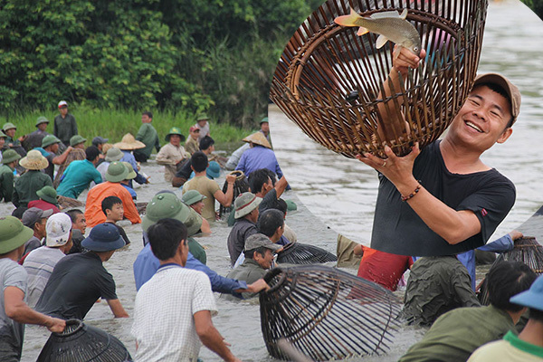 Hà Tĩnh: Sau tiếng hô, cả làng ào xuống đầm thi bắt cá cầu may