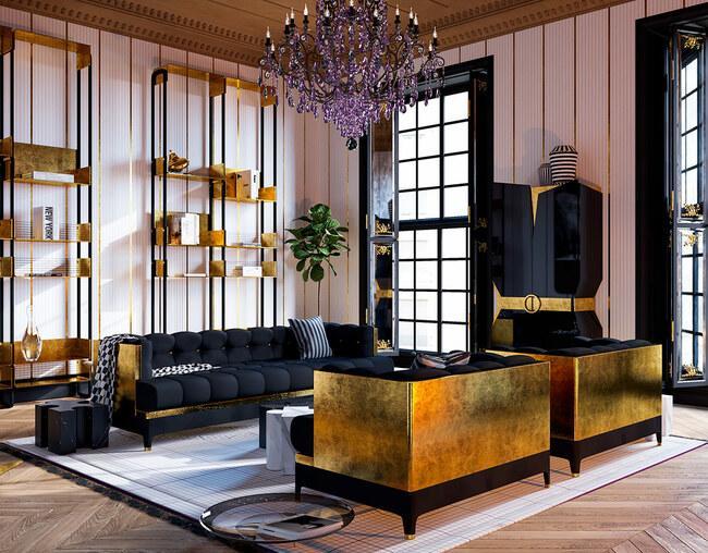 Đại gia thừa tiền mua vàng về dát, đính khắp nhà