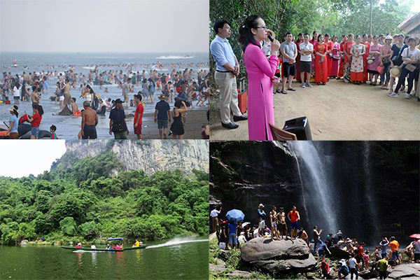 Hàng trăm ngàn người xuống biển miền Trung giải nhiệt, lên núi hẹn hò