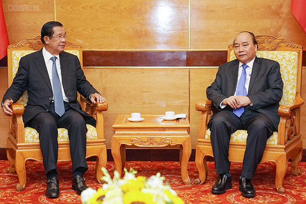 Thủ tướng tiếp lãnh đạo Campuchia, Lào sang dự Quốc tang Đại tướng Lê Đức Anh