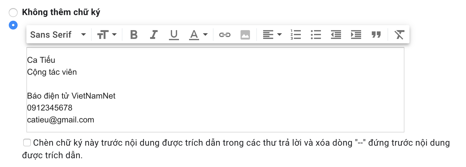 Cách tạo chữ ký đơn giản và chuyên nghiệp trên Gmail