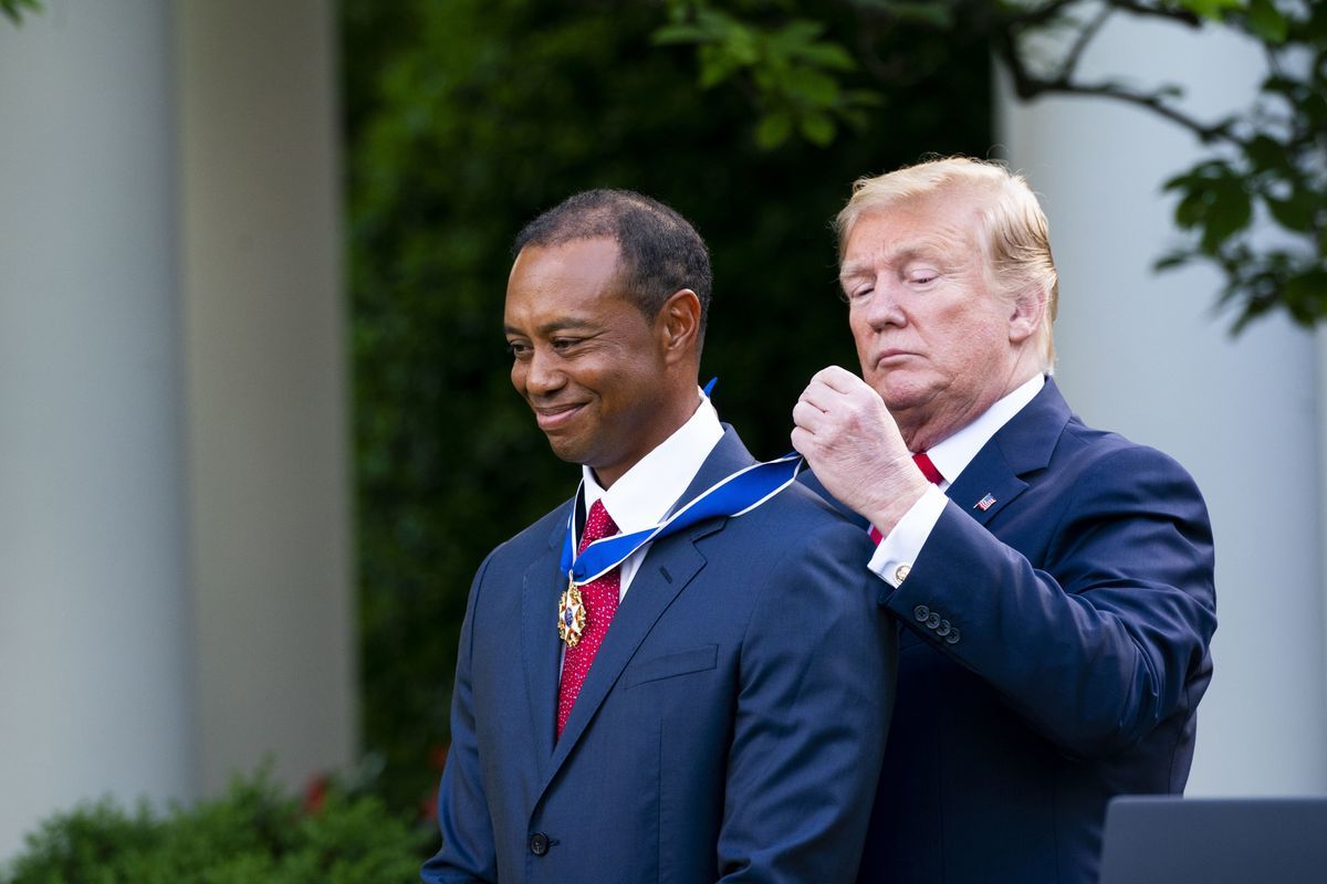 Tiger Woods được Tổng thống Trump trao Huân chương Tự do