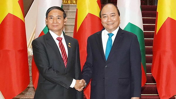 Thủ tướng, Chủ tịch QH hội kiến Tổng thống Myanmar
