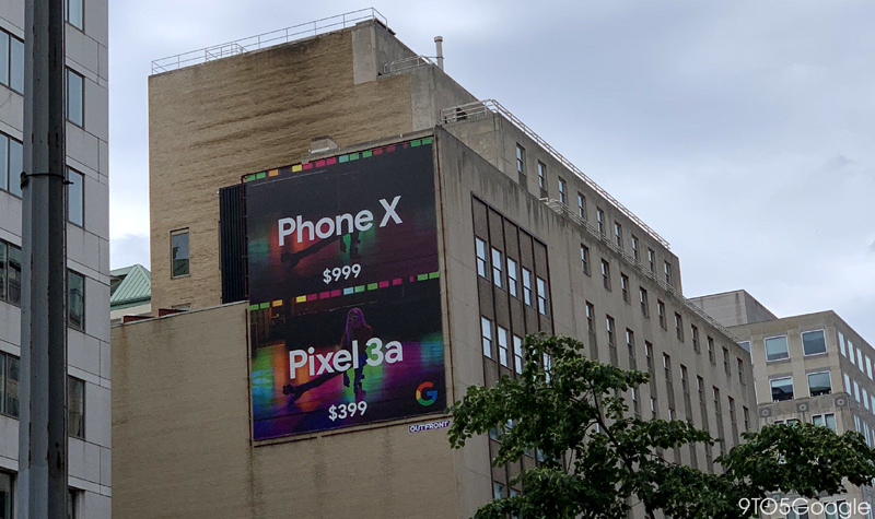 Google dìm iPhone X bằng biển quảng cáo Pixel 3a