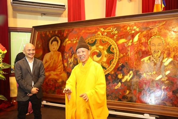 Thượng tọa Thích Thanh Quyết lên tiếng bức tranh 'Đạo pháp và dân tộc' gây tranh cãi