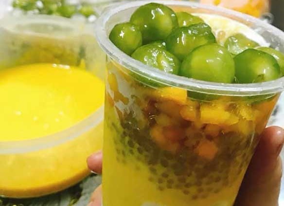 Hướng dẫn cách làm chè xoài trân châu lá dứa