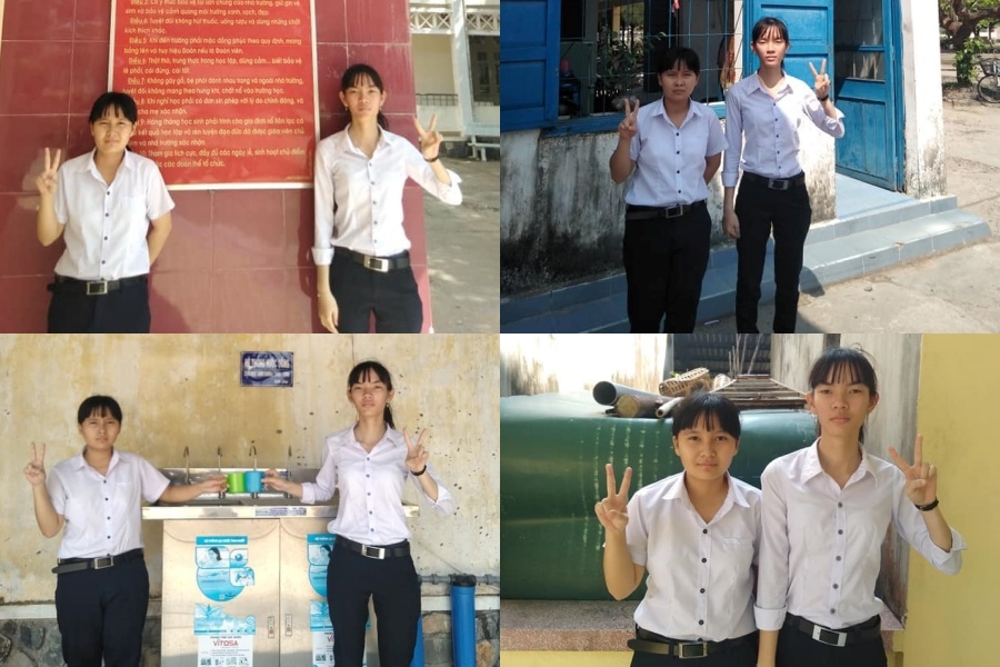 2 nữ sinh Phú Yên biểu cảm “10 ảnh như 1” khiến dân mạng thích thú