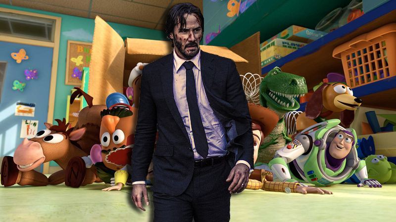 Sát thủ Keanu Reeves làm siêu sao đóng thế trong 'Toy Story 4'