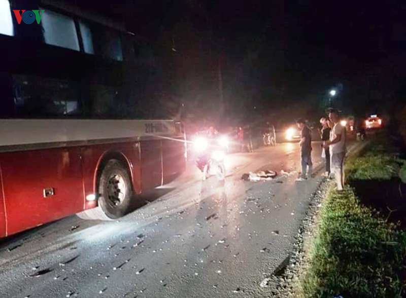 Xe khách giường nằm va chạm xe máy tại Yên Bái, 2 thiếu niên thiệt mạng