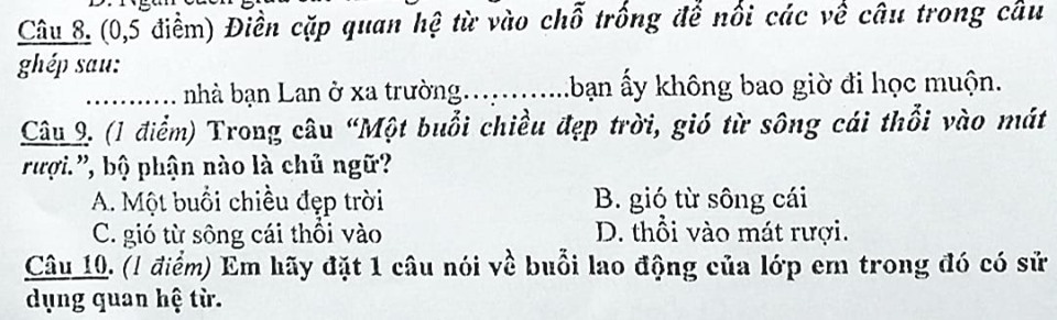 Tranh luận sôi nổi về chủ ngữ của một câu hỏi Tiếng Việt