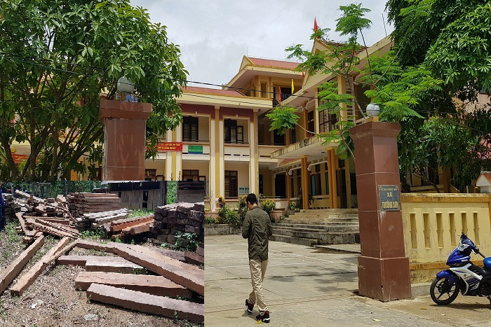 Gần 5m3 gỗ lậu cất giấu trong phòng làm việc ủy ban xã ở Quảng Bình