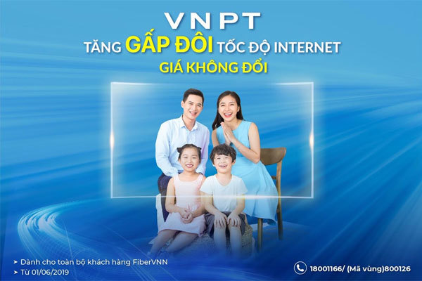 VNPT tăng gấp đôi tốc độ truy cập Internet, giá không đổi
