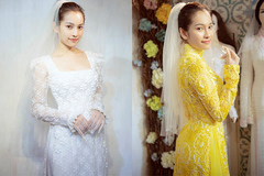 Vợ sắp cưới kém 15 tuổi của Dương Khắc Linh thử áo dài lễ vu quy