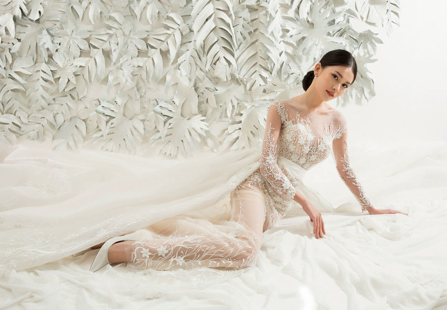 Á hậu Thùy Dung mặc váy cưới