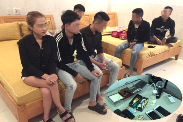 16 thanh niên ‘bao’ nhà nghỉ sử dụng ma túy